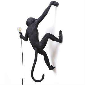 Seletti Monkey Hanging Right Outdoor Lamp Black